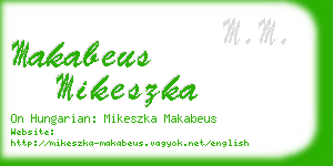 makabeus mikeszka business card